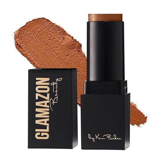 Glamazon Second to None Foundation Stick, Miss Mocha, Light-to-Full Coverage, Weightless Makeup With a Glowy Natural Finish-VivaGrace Women