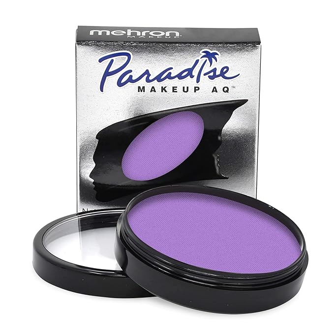 Mehron Makeup Paradise Makeup AQ Pro Size | Stage & Screen Performance, Face & Body Painting, Beauty, Cosplay, and Halloween | Water Activated Face Paint, Body Paint 1.4 oz (40 g) - Purple-VivaGrace Women