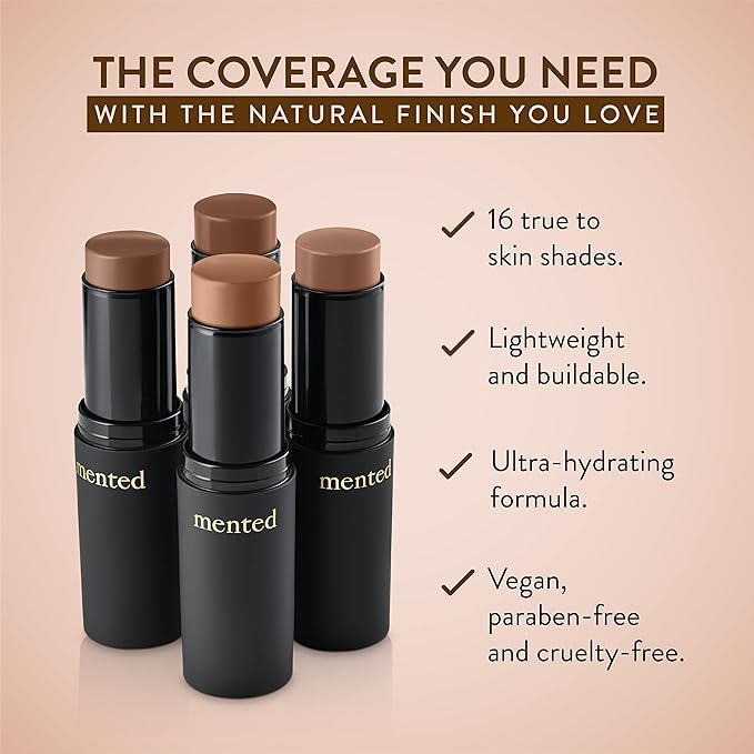 Mented Cosmetics Foundation Stick, Contour Stick, Or Concealer Stick for Medium Skin, Foundation for Black Women Makeup Stick, Dark Contour Stick, Stick Foundation Makeup Vegan and Cruelty Free, T30-VivaGrace Women