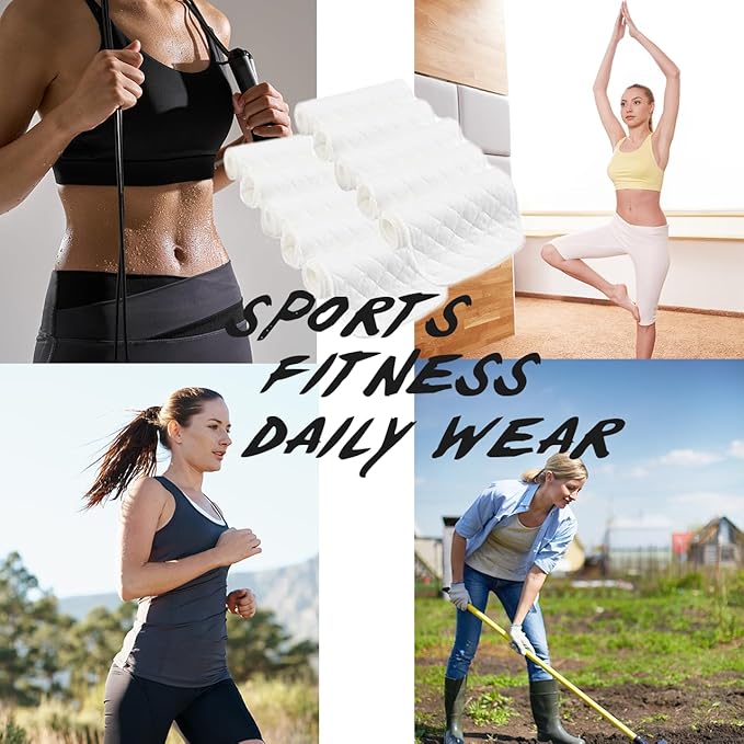 10 Pcs Under-Breast Sweat-Absorbing Cotton Pads Cotton Bra Liners for Sweating, Absorb Sweat Under Breasts-VivaGrace Women