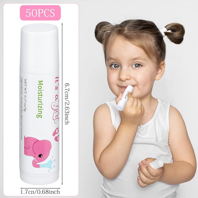 50 Pcs Pink Elephant Favors Baby Shower Lip Balm Party Supplies Bulk for Girls Guests It's a Girl Baby Shower Gifts Gender Reveal Favors Prizes Souvenirs Winners Thank You Appreciation Gifts-VivaGrace Women