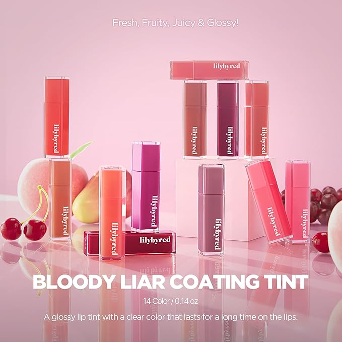 lilybyred Bloody Liar Coating Tint | Korean Glossy Lip Stain, Vivid & Juicy Color, Syrupy Shine, Moisturizing, Long-Lasting & Smudge-Proof, Non-Sticky, Lightweight, 0.14 oz. (20 Something Cherry)-VivaGrace Women