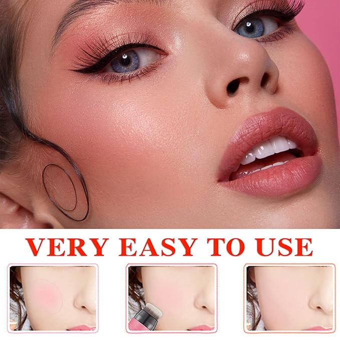 Cream Blush Stick (02) with Brush, Waterproof, Long Lasting, Shimmery Finish, Medium Coverage, Stick Pack, 40g, for All Skin Tones-VivaGrace Women