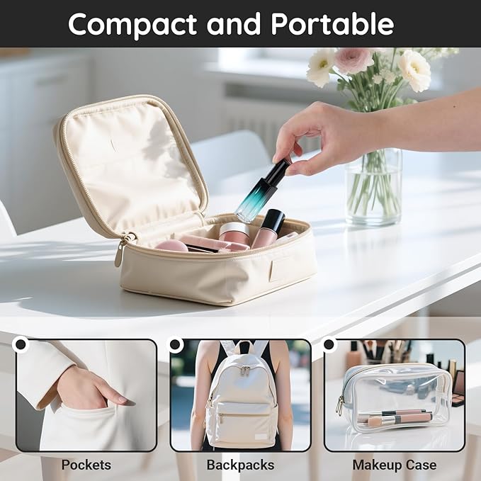 Segbeauty 0.34oz Travel Perfume Bottle Refillable, 5pcs Perfume Glass Spray Bottles, 10ml Mini Travel Atomizer Sprayer, Empty Press Pump Bottles, Cologne Atomizers with Clear Transfer Tool Set-VivaGrace Women