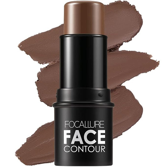 FOCALLURE Cream Contour Stick, Matte Bronzer Stick, Professional Face Shaping & Contouring Stick Makeup, Easy to Apply with Buildable Coverage, Long Lasting & Waterproof, COCOA-VivaGrace Women