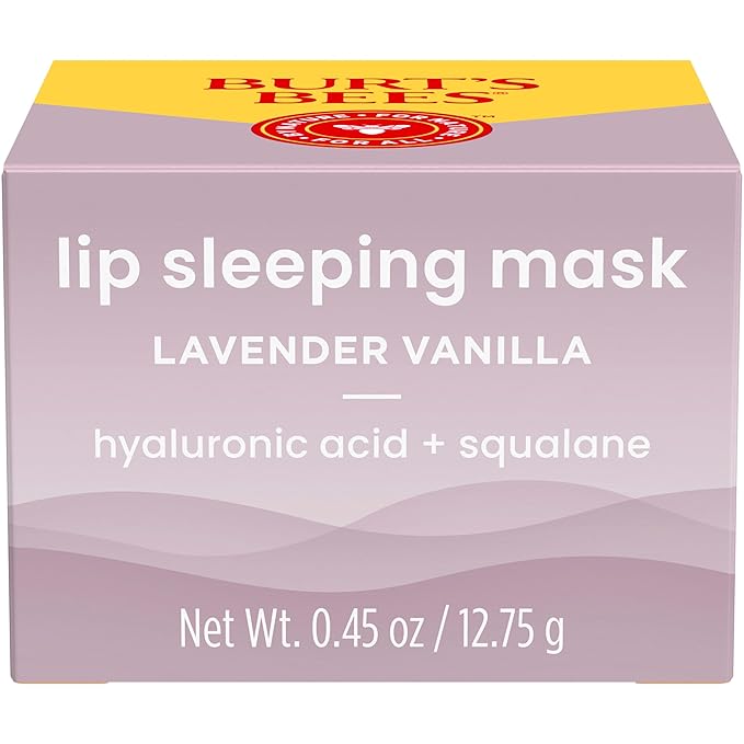Burt’s Bees Lavender Vanilla Lip Sleeping Mask, With Hyaluronic Acid and Squalane Moisturizer To Instantly Hydrate Lips, Overnight Lip Mask, Lip Treatment, 0.45 oz.-VivaGrace Women