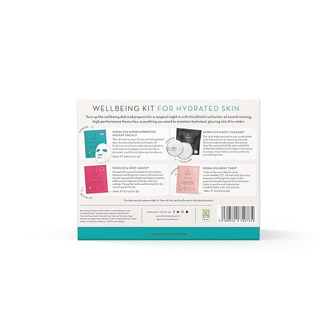 HYDRATED Gifting Bundle | SUPER HYDRATION SHEET MASK | Rosy Toes - Foot Mask Instant Pedciure | Rosy Hands - Hand Mask Instant Manicure| Magic Cleanse™ Eco-friendly Cleansing Tool-VivaGrace Women
