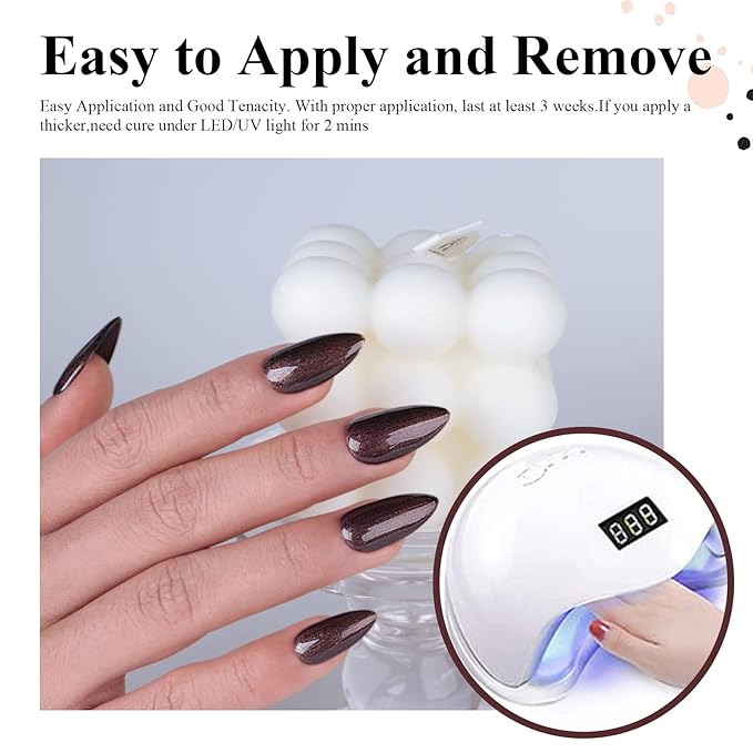 Imtiti Brown Gel Nail Polish, 1 Pcs 15ml bronze brown Color Soak Off LED Long-Lasting Nail Gel Polish Nail Art Starter Manicure Salon DIY at Home, 0.5 Fluid Ounces
