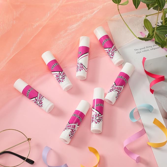 50 Pcs Cheer Gifts Bulk Cheerleading Lip Balm Gifts Moisturizing for Cheerleader Gifts Women-VivaGrace Women