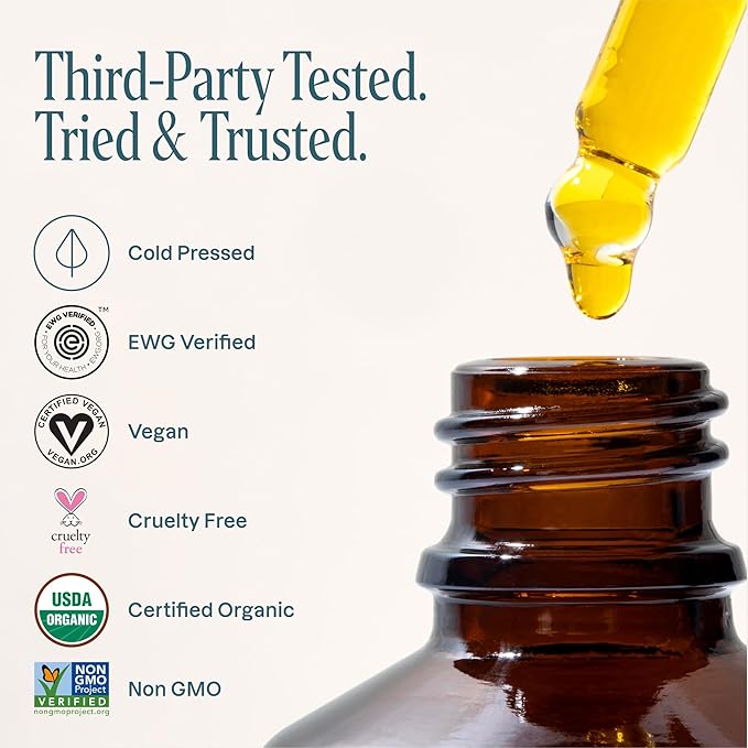 Cliganic Organic Jojoba Oil 16oz with Pump, 100% Pure | Bulk, Moisturizing Oil for Face, Hair, Skin & Nails | Natural Cold Pressed (Packaging May Vary)-VivaGrace Women