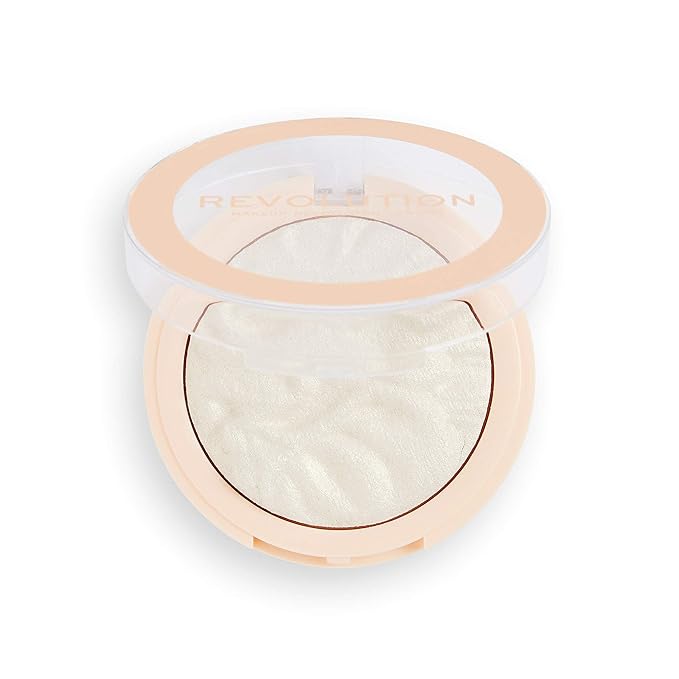 Revolution Beauty, Reloaded Pressed Powder Highlighter, Intensely Pigmented for a High Impact Dewy Finish, Golden Lights, 0.22 Oz.-VivaGrace Women