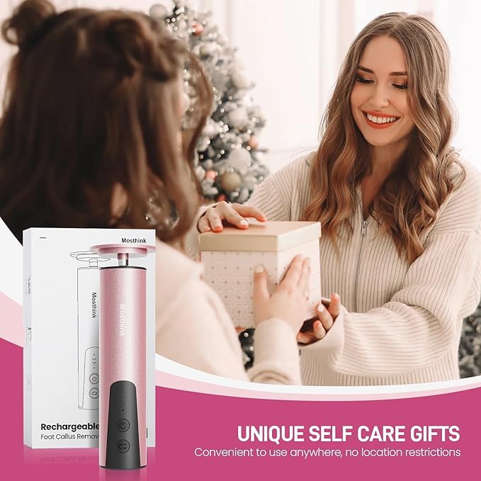 Electric Foot Callus Remover, 2 in 1 | 6 Speed Adjustable Foot File Nail Grinder with Sandpaper Disks, Professional Sander Pedicure Tool for Feet Dead Skin, Self Care Gifts for Women Mom Lover Friends-VivaGrace Women