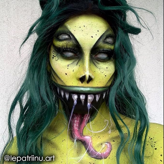 Mehron Makeup Paradise Makeup AQ Refill Size | Stage & Screen, Face & Body Painting, Beauty, Cosplay, and Halloween | Water Activated Face Paint, Body Paint, Cosplay Makeup .25 oz (7 ml) (Lime)-VivaGrace Women