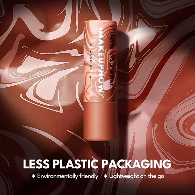 2PCS Marbled Matte Lip Stick Makeup - Velvety Finish | Naked-lip Feel, Full Coverage, D002+D004-VivaGrace Women