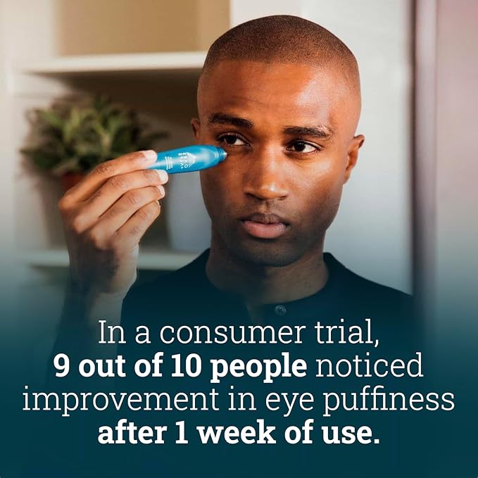 Oars + Alps Wake Up Eye Roller and Eye Depuffer, Dermatologist Tested Skin Care Infused with Caffeine and Aloe Vera, TSA Friendly, 0.5 Oz-VivaGrace Women