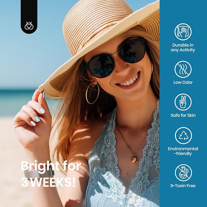 Beetles Blue Gel Nail Polish Set, 6 Colors Glitter Pearl Gel Polish Mermaid Treasures Nail Art Design Soak off Uv Led Nail Lamp-VivaGrace Women