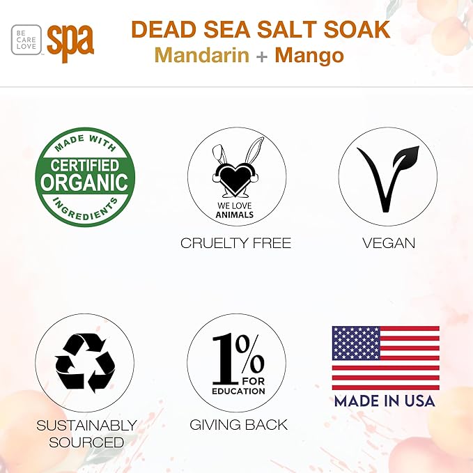 BCL SPA Dead Sea Salt Soak, Mandarin + Mango, 16 oz-VivaGrace Women