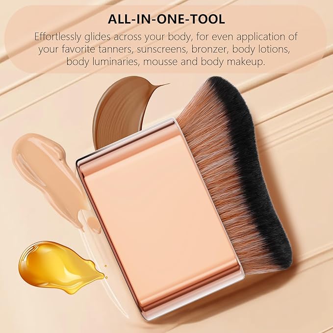 docolor Self Tanner Brush Body Makeup Brush for Flawless Face and Body Makeup, Sunless Tanner Blending Brush Body Brush for Self Tanner, Bronzer, Foundation, Vegan & Cruelty Free-VivaGrace Women