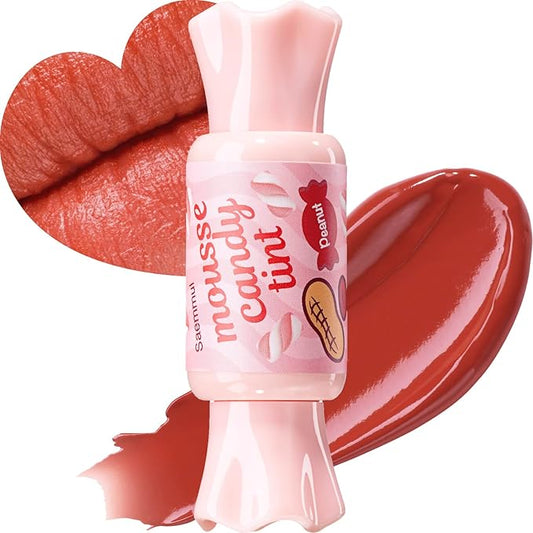 THESAEM Saemmul Mousse Candy Tint #9 Peanut Mousse - High Pigment Matte Finish Long Lasting Lip Stain with Honey Extracts to Hydrate Lips - Weightless & Smudge-Proof, 0.3 fl.oz.-VivaGrace Women