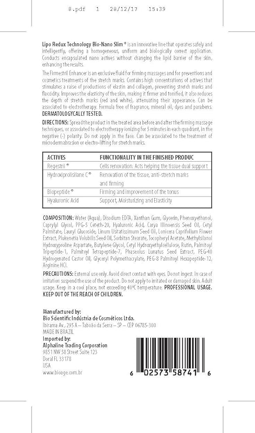 Bioage - Stretch Marks Reducer Serum with High Hyaluronic Acid Concentration, After Breast Surgery, Postpartum, With Renewal Effect, raises the productions of collagen LIPOREDUX-VivaGrace Women