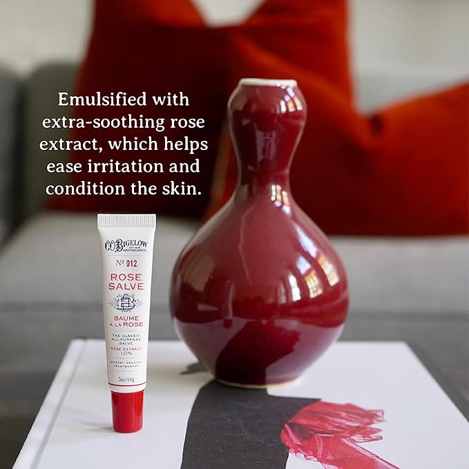 C.O. Bigelow Rose Salve Lip Balm Tubes 3 Pack, All Purpose Salves Moisturizing for Chapped Lips and Dry Skin-VivaGrace Women