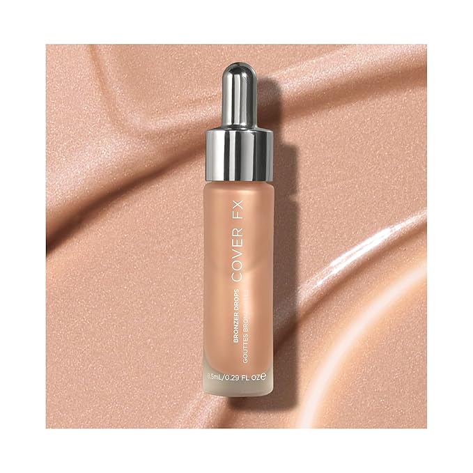 COVER FX Custom Bronzer Drops - Sunkissed: Neutral Bronze - 1 Fl Oz - Radiant Glow Liquid Bronzer - Customizable Color-VivaGrace Women