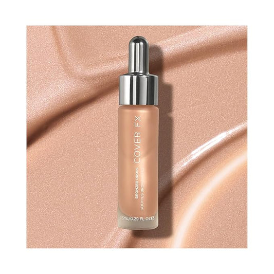 COVER FX Custom Bronzer Drops - Sunkissed: Neutral Bronze - 1 Fl Oz - Radiant Glow Liquid Bronzer - Customizable Color-VivaGrace Women