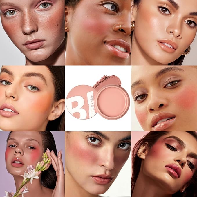 MAEPEOR Cream Blush 9 Color Smooth High-Pigmented Buildable Face Blush Long-Lasting Natural Look Face Blush for Cheeks (Color 02)-VivaGrace Women