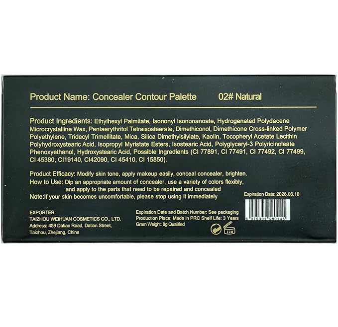 Concealer Contour Palette, 6 In 1 Color Correcting Concealer Contour Makeup Palette, Contouring Foundation Highlighting Makeup Kit for Dark Circles, Blemish With 2 Packs Brush (2#)-VivaGrace Women
