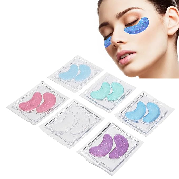 8 Pack Reusable Ice Gel Eye Pad for Puffy Eyes, Hot Cold Eye Mask, Deep Hydration and Anti Aging Effects-VivaGrace Women