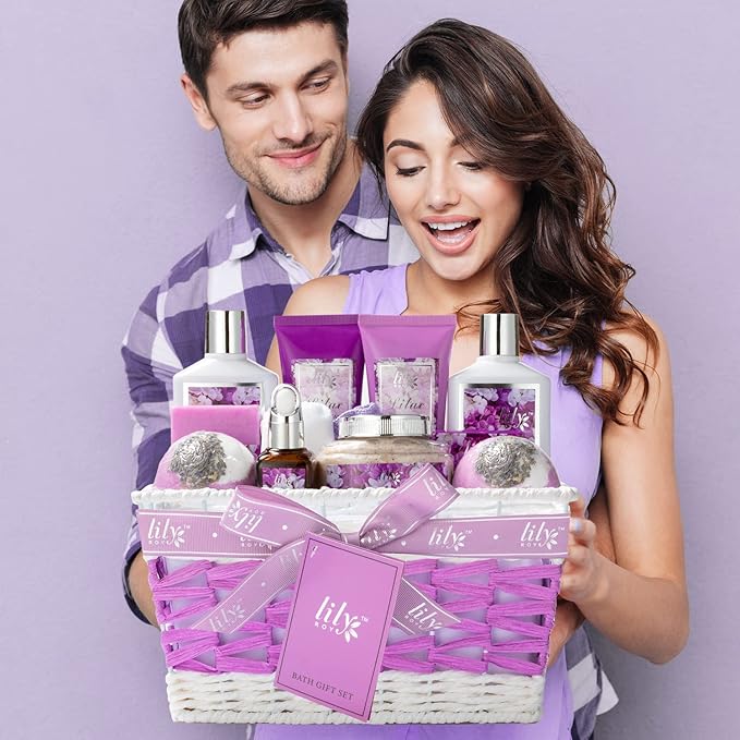 Bath & Body Gift Set for Mothers Day - Luxury 18-Piece Spa Gift Basket for Women, Pampering Bath Set with Bath Bomb | Christmas, Birthday Gifts, Perfect Holiday Gift for Her & Mom All Occasions-VivaGrace Women