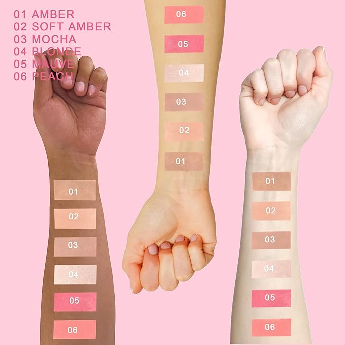 Dual-Ended Cream Blush Stick,Cream Blush Makeup Stick,Buildable Blush Stick for Cheeks Long Wearing,Easy Application,Lightweight Multi Stick,Plum & Peach-VivaGrace Women