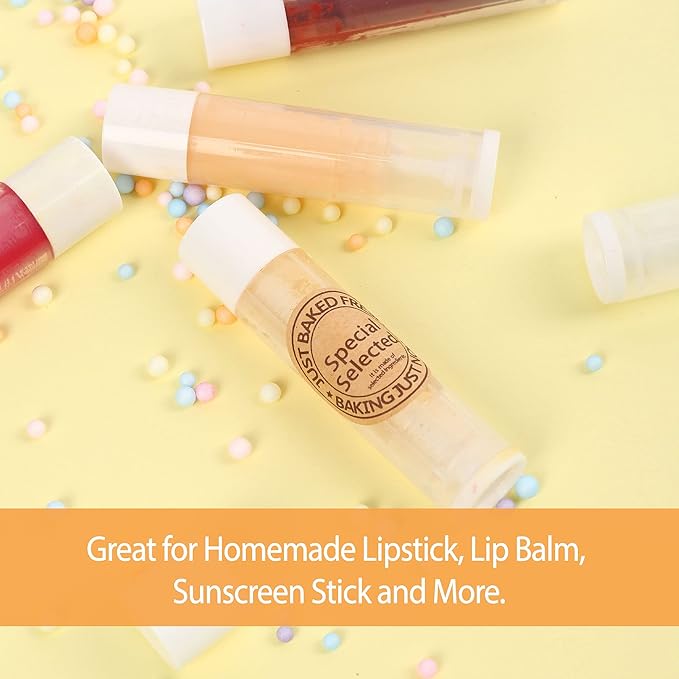 LotFancy Lip Balm tubes Empty, 60PCS 5.5ml (3/16 Oz), Clear Lip Balm Container Tubes with White Caps, BPA Free & Leak Free, Refillable-VivaGrace Women