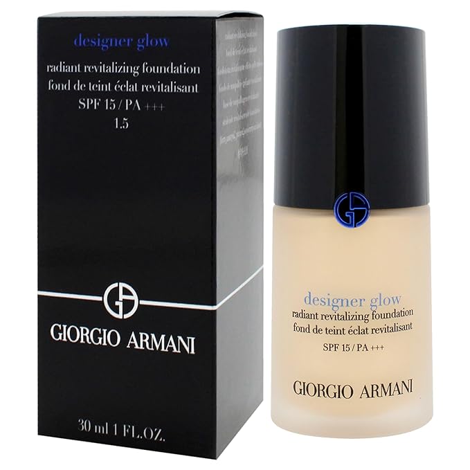 Designer Glow Radiant Revitalizing Foundation SPF 15 PA Plus - 1.5 by Giorgio Armani for Women - 1 oz Foundation-VivaGrace Women