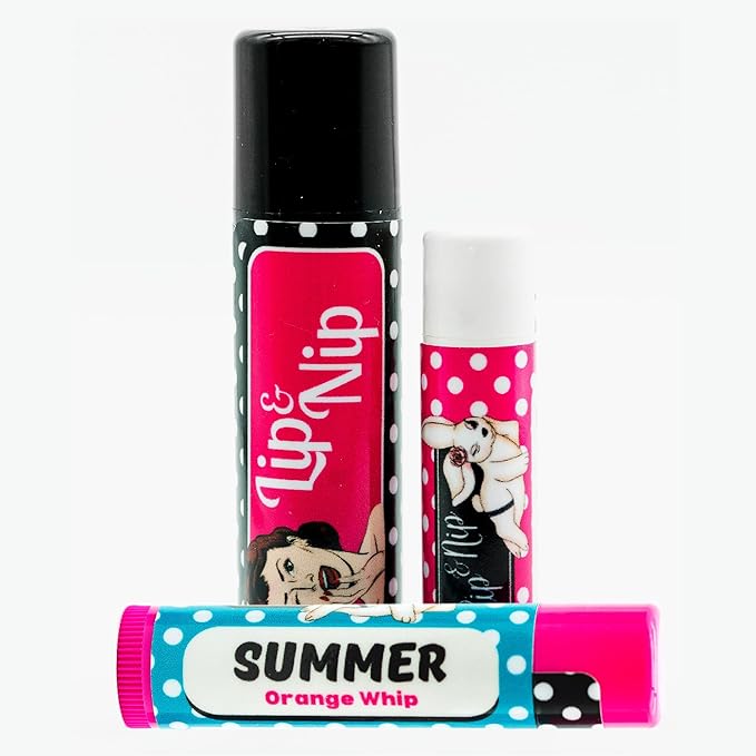 Orange Whip “Summer” Flavored Balms | Orange Whip Flavored Hydrating Lip Balm, Nipple Balm, and Full Body Balm | Lip Balm & Moisturizer and Intimacy Enhancer - Pack of 3-VivaGrace Women