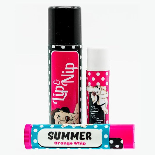Orange Whip “Summer” Flavored Balms | Orange Whip Flavored Hydrating Lip Balm, Nipple Balm, and Full Body Balm | Lip Balm & Moisturizer and Intimacy Enhancer - Pack of 3-VivaGrace Women