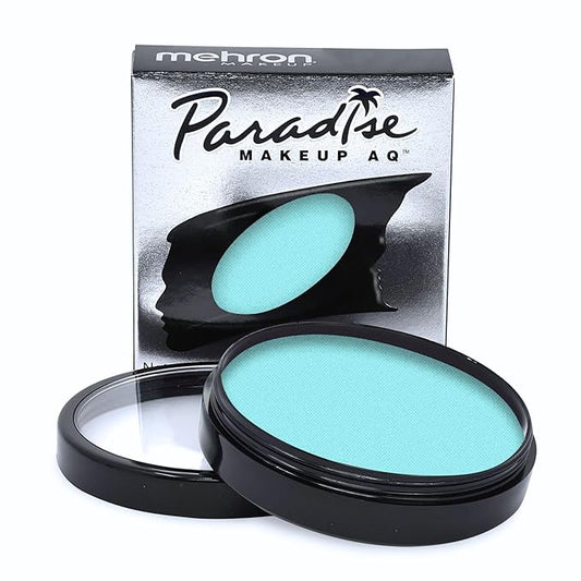 Mehron Makeup Paradise Makeup AQ Pro Size | Stage & Screen Performance, Face & Body Painting, Beauty, Cosplay, and Halloween | Water Activated Face Paint, Body Paint 1.4 oz (40 g) - Pastel Teal-VivaGrace Women