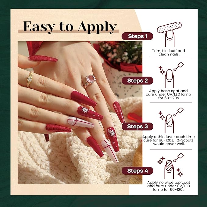 JEWHITENY 23PCS Nail Polish Set 20 Colors Gel Nail Polish Jelly Color Natural and Elegant Long Lasting Suitable for Salon at Home-VivaGrace Women