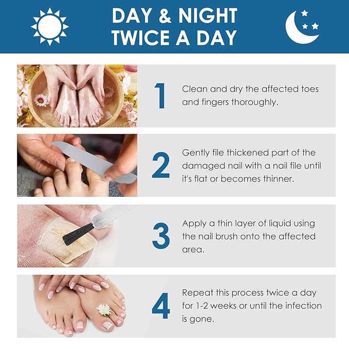 Toenail Repair Treatment, Extra Strength Nail Repair Liquid with Natural Tea Tree Oil Extract, Toenail Repair Solution for Thickened and Ingrow Nails-VivaGrace Women