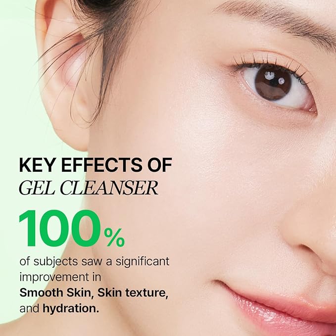 Gel Cleanser, Big Size, Gentle Exfoliation and Face cleanser for Sensitive Skin, Korean Skin Care, Vegan, 6.93 Fl Oz-VivaGrace Women