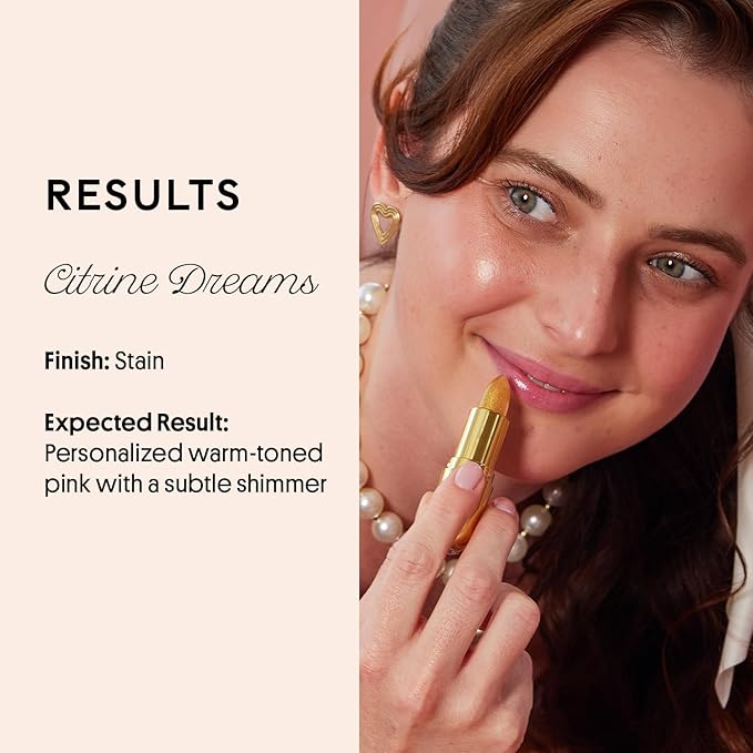 Winky Lux Citrine Balm, pH Lip Balm, Color Changing Lipstick and Tinted Lip Balm, Vegan & Cruelty Free Lip Balm, Hydrate & Plump, Sheer Pink Lipstick, Citrine-VivaGrace Women