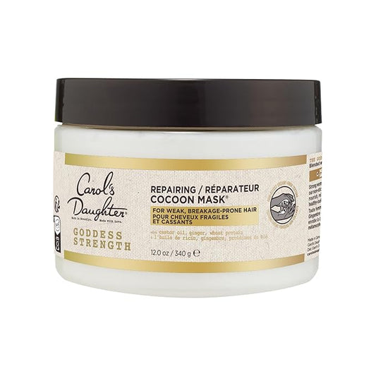 Carol's Daughter Goddess Strength Repairing Cocoon Hydrating Hair Mask for Waves, Coils and Curls, Hair Treatment With Castor Oil, 12 Oz-VivaGrace Women