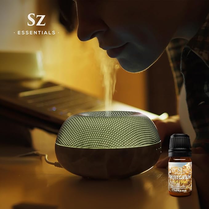 Petitgrain Sur Fleurs Essential Oil - 100% Pure and Undiluted - Extracted from Neroli-Bitter Orange Tree - Citrusy & Woody Scent with Fresh Neroli Floral Overtones - Therapeutic Grade-VivaGrace Women