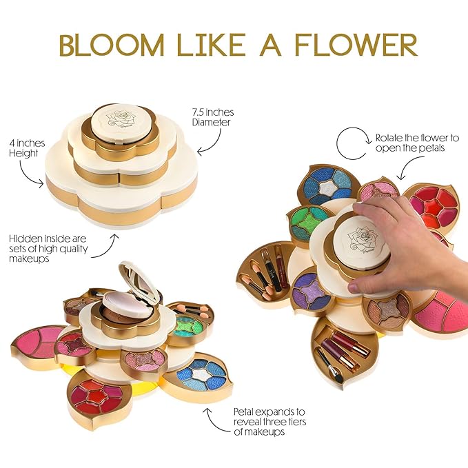 All In One Makeup Gift Kit for Woman and Teens | Makeup Flower Set with Eyeshadow Palette-VivaGrace Women