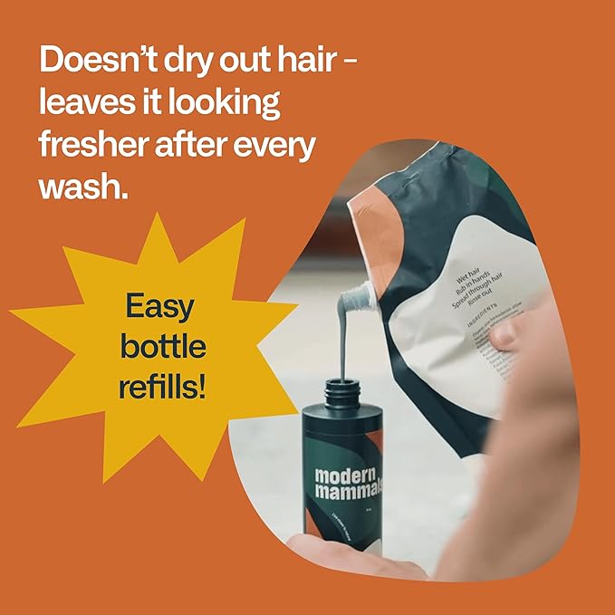 Modern Mammals Magic Mud Mens Shampoo Alternative, Lather Free, Moisturizing Daily CoWash to Protect Natural Oils, Cleansing, Hydrating Goop, Replaces Conditioner, 2 in 1, Barber Recommended (32oz)-VivaGrace Women