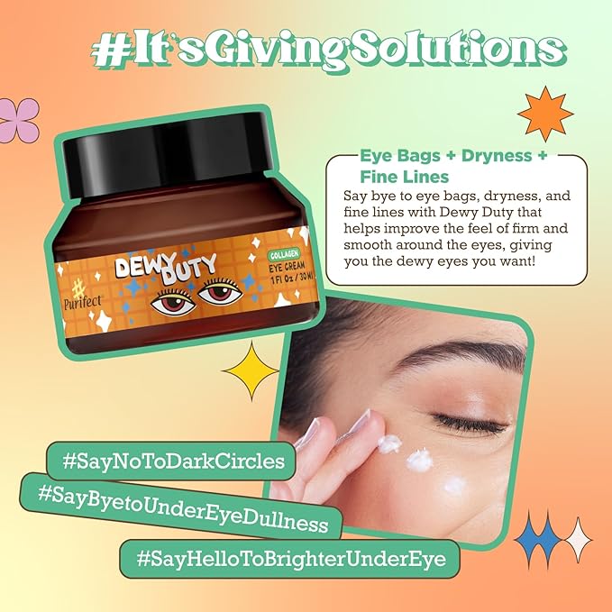 Plumping Intensive Collagen Eye Cream |Dry&Sensitive Skin | Panthenol Hyaluronic Acid |Dark Circles Wrinkles Puffiness and Bags Under Eyes | Firming Renewing Anti Aging | Made In USA |#Purifect 30ml-VivaGrace Women