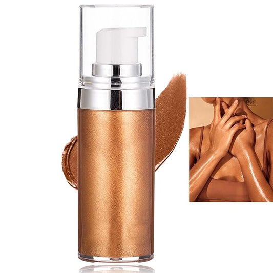 Body Luminizer Liquid Illuminator, Bronze Gold, Skin Foundation Concealer, All Skin Types-VivaGrace Women