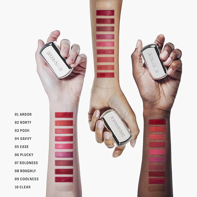 BRAYE Lipsleek Lip Balm, Monochromatic Cream Blush 2-in-1 Face Makeup, Hydrating & Mood Buildable, Vegan + Cruelty-Free Glow for Cheeks l 03 Posh-VivaGrace Women