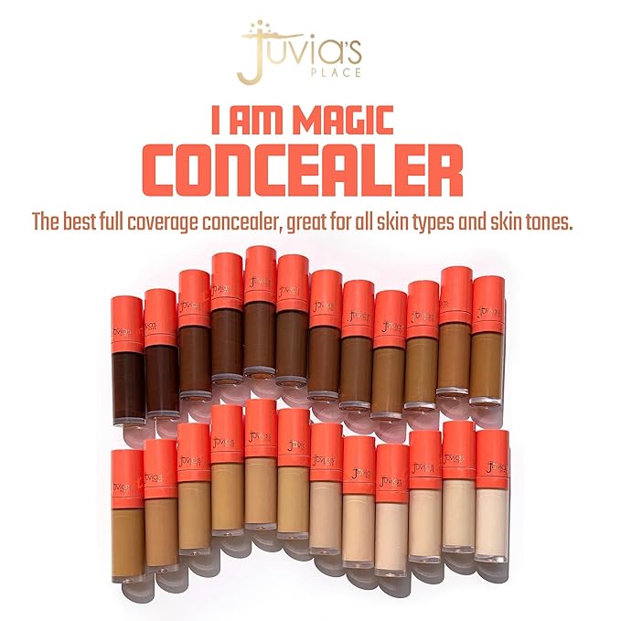 Juvia's Place I Am Magic Liquid Concealer J24 - Fairest w/Neutral-Cool Undertone / 0.34 fl oz, Full Coverage Concealer, Makeup Concealer, Hydrating Concealer, Waterproof Concealer, Long Wear Concealer-VivaGrace Women