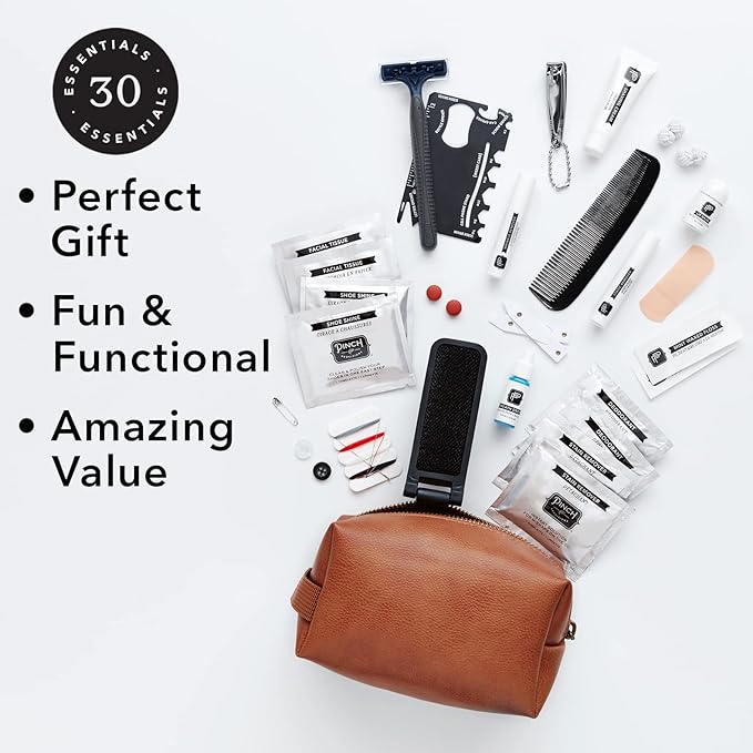 Pinch Provisions Hemergency Kit for Men, includes 30 Style & Grooming Essentials, Gift & Accessory for Grooms, Best Man, Personal Care, Travel or Cars-VivaGrace Women